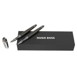 Zestaw upominkowy Hugo Boss pióro wieczne i pióro kulkowe - HSW4452D + HSW4455D / Ciemnoszary HPPR445D