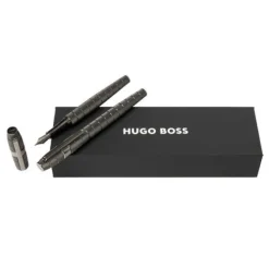 Zestaw upominkowy Hugo Boss pióro wieczne i pióro kulkowe - HSH4982D + HSH4985D / Ciemnoszary HPPR498D