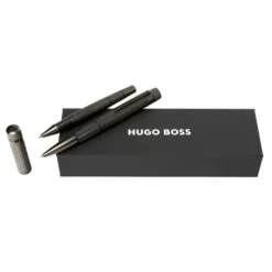 Zestaw upominkowy Hugo Boss pióro kulkowe i długopis - HSF4854D + HSF4855D / Ciemnoszary HPBR485D