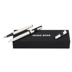 Zestaw upominkowy Hugo Boss pióro wieczne i długopis HSQ4832F + HSQ4834F / Biały HPBP483F