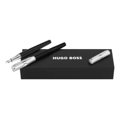 Zestaw upominkowy Hugo Boss pióro wieczne i pióro kulkowe HSV4722C + HSV4725C / Czarny HPPR472C