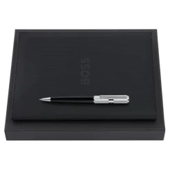 Zestaw upominkowy Hugo Boss teczka i długopis HDM409A + HSV4724C / Czarny HPBM472C