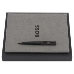 Zestaw upominkowy Hugo Boss teczka i długopis HDM409A + HSV4724C / Szary HPBM472A