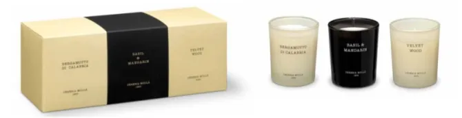 Zestaw 3 świec S Luxury gift BdC + BaM + Vw CERERIA MOLLA / Czarny, beż B3CM-SETS3MJ1