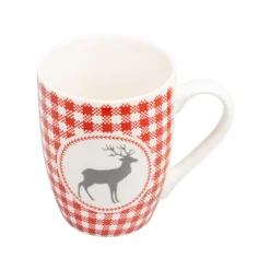 Zestaw 2 świątecznych kubków porcelanowych 300 ml ANKARA / Wielokolorowy 2536mc