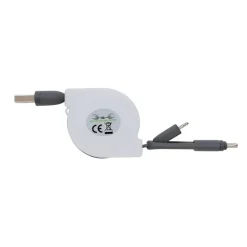 Zwijany kabel do ładowania i synchronizacji 3 w 1 / Biały P302.223