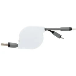 Zwijany kabel do ładowania i synchronizacji 3 w 1 / Biały P302.223